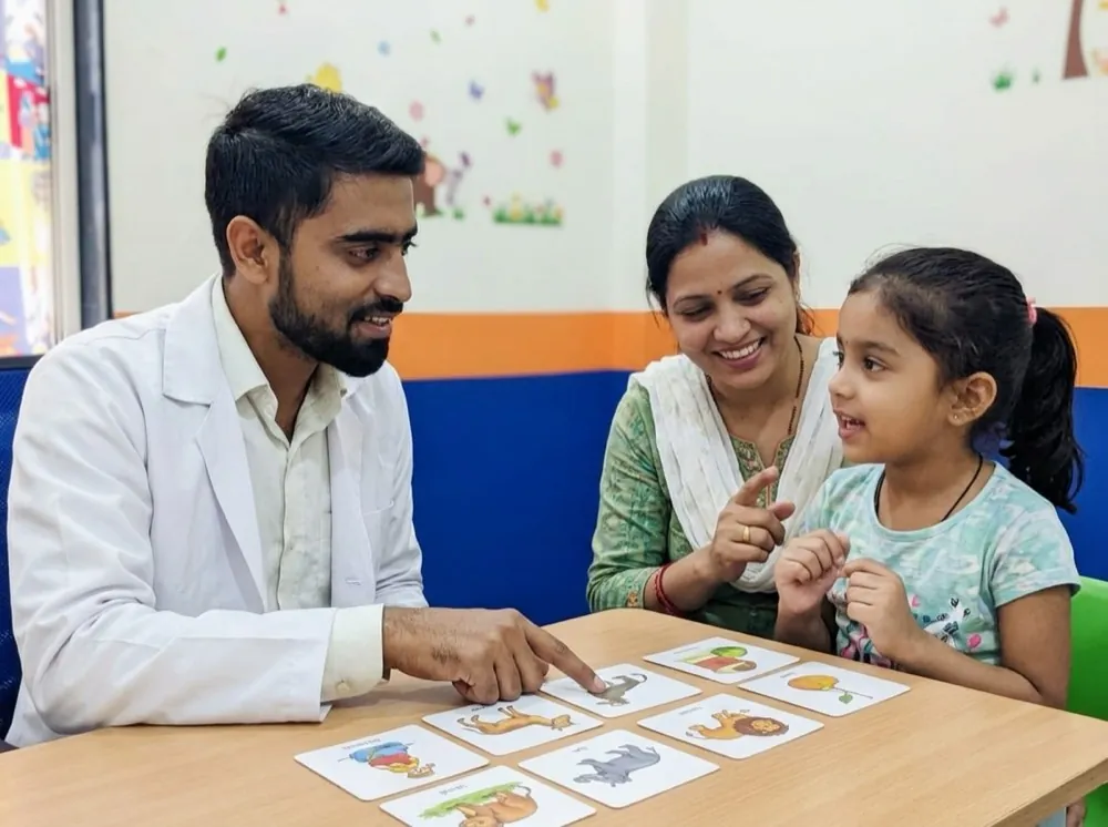 Child in speech therapy session